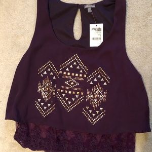 Charlotte Russe cropped shirt